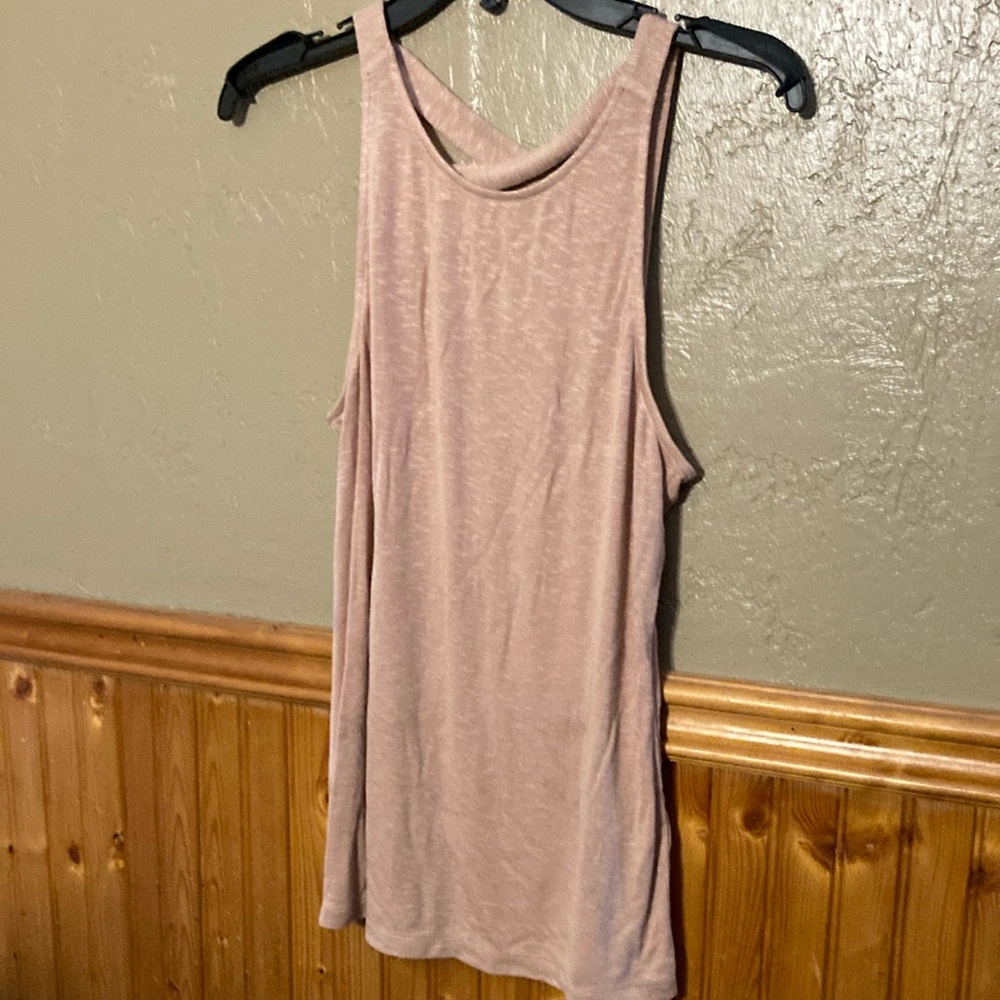 Doe & Rae Pink Sleeveless Relaxed Tank Top